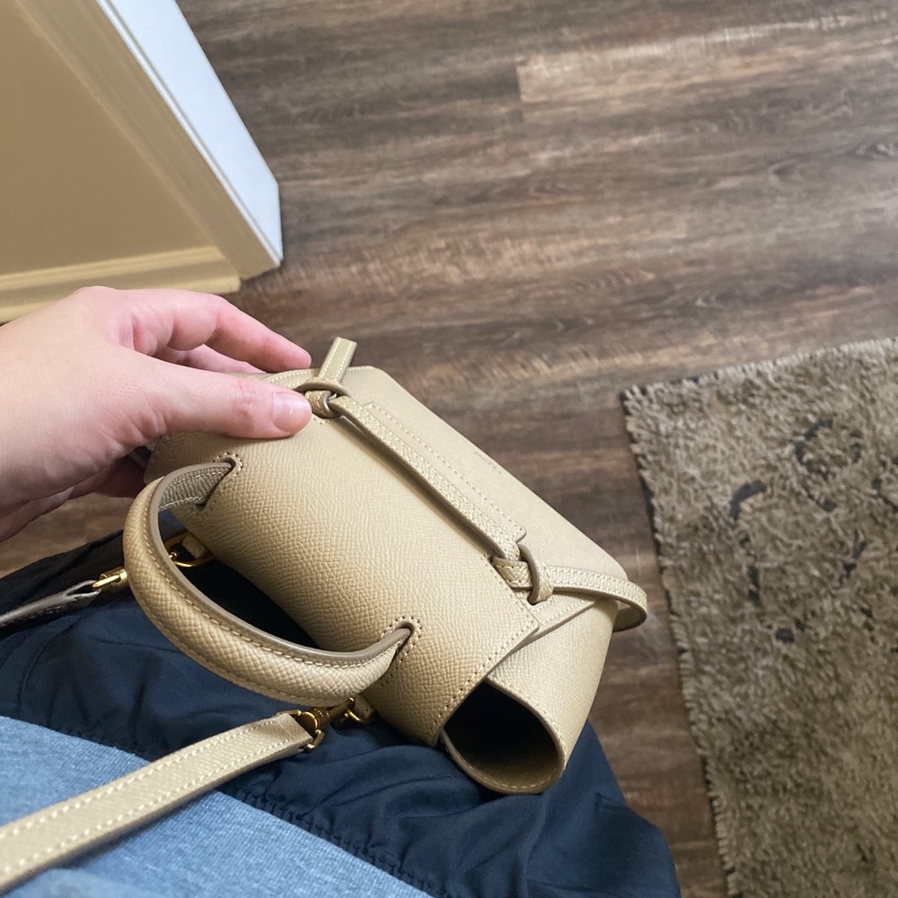Celine pico light taupe belt bag